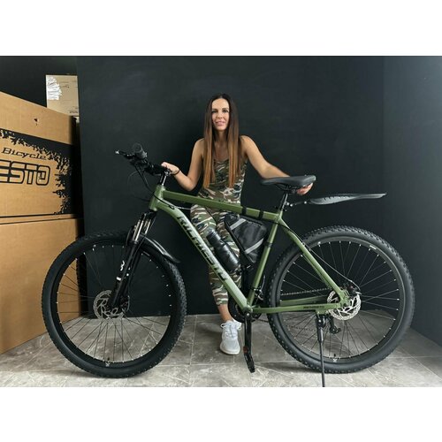 Велосипед 29 Richiesto Алюминиевая рама 19 Горный ВзрослыйПодростковый зеленый 2450000₽