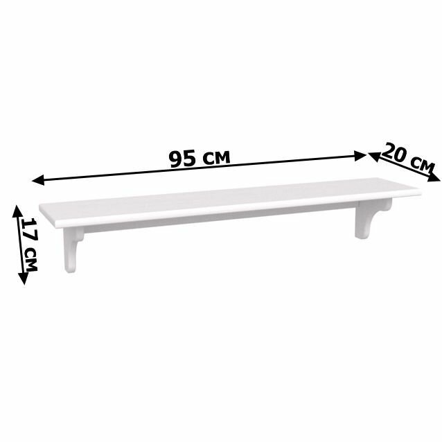 Полка настенная Бейли 95х20х17 см