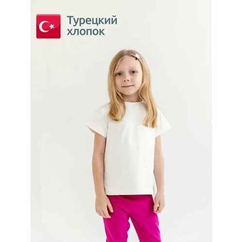 фото Футболка , размер 110-116, белый n.k