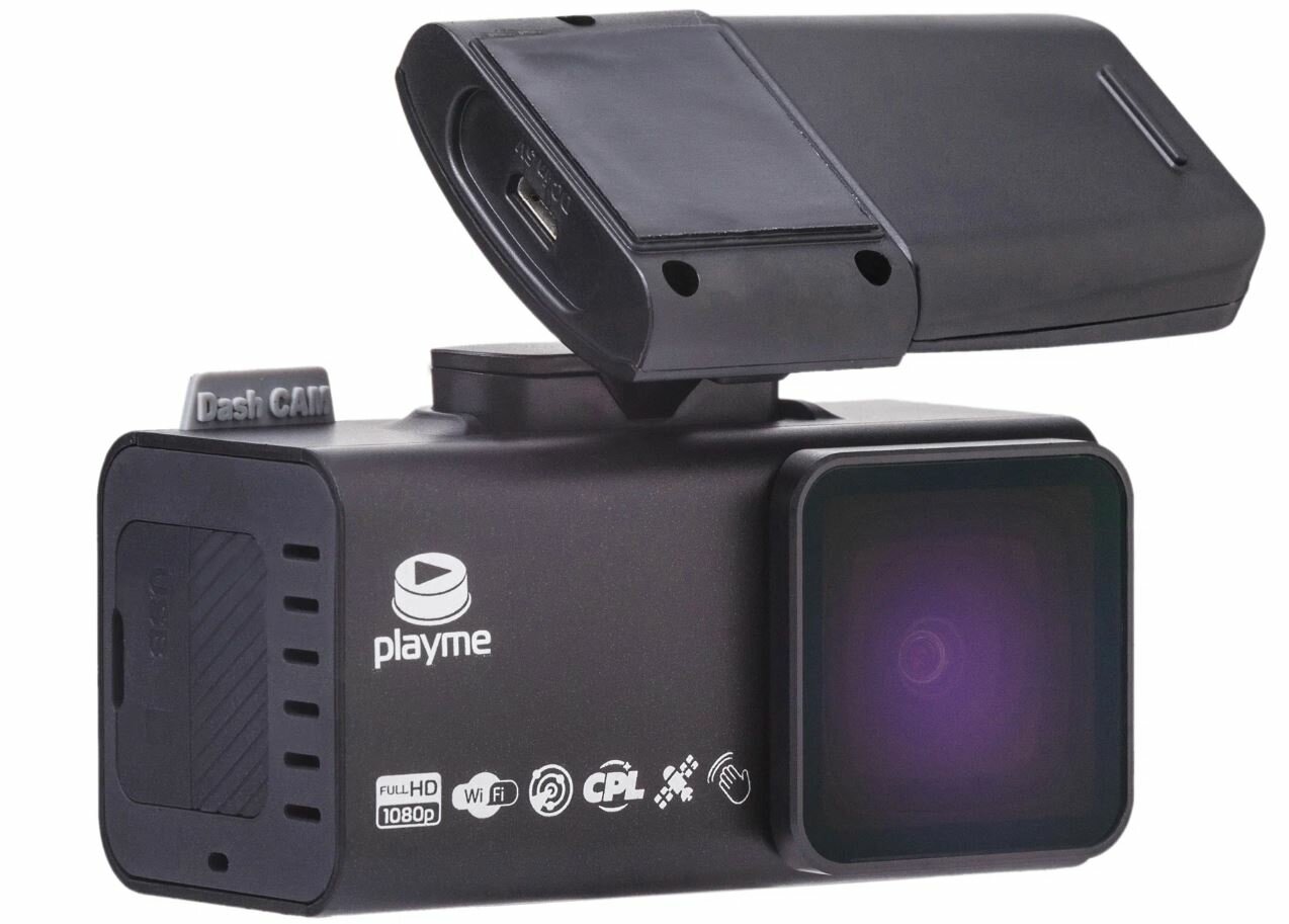 Автомобильный видеорегистратор Playme TIO S черный 2Mpix 1920x1080 1080p 150гр. GPS NTK96658