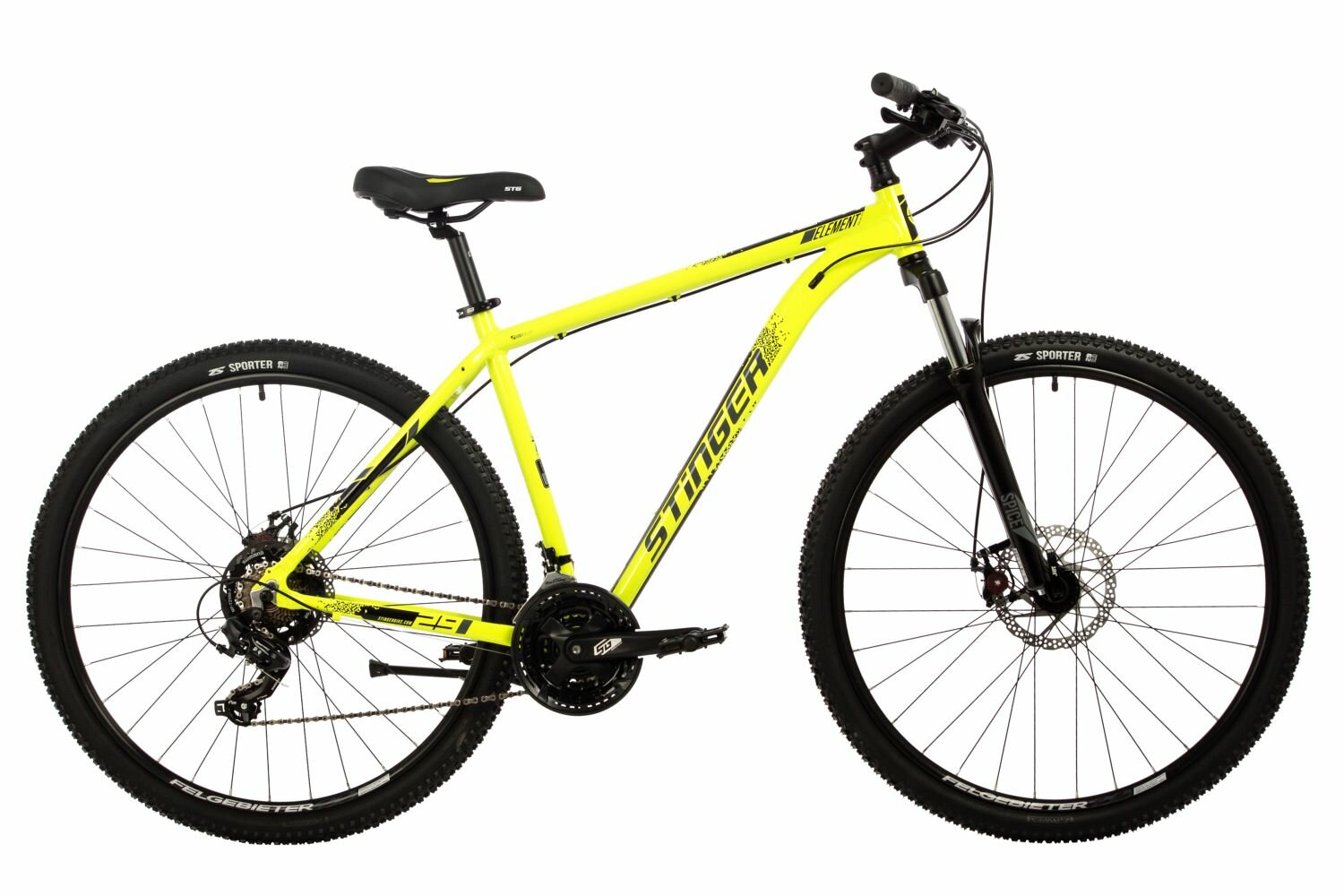 Велосипед Stinger Element Evo 29" (2024) (Велосипед STINGER 29" ELEMENT EVO зеленый, алюминий, размер 22")