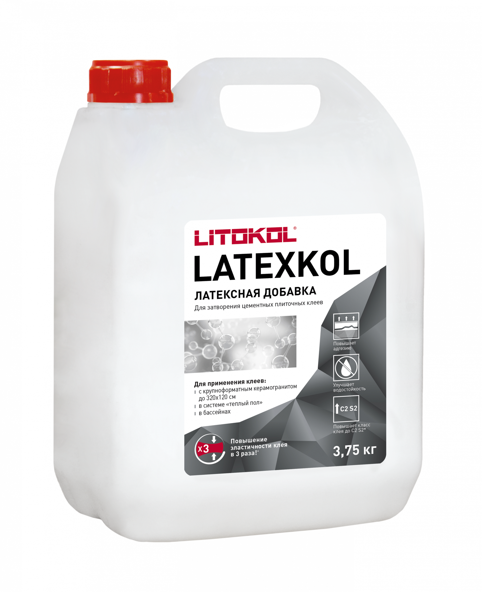 Латексная добавка для цементных клеевых смесей LATEXKOL 3,75 кг