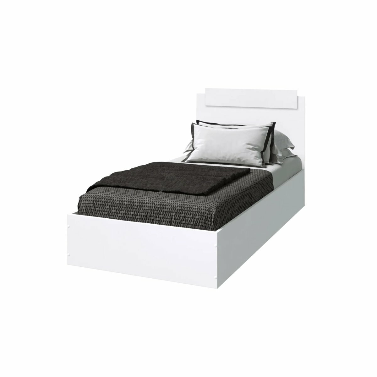 Кровать "Эко" 0,9*2,0 м - Белый гладкий