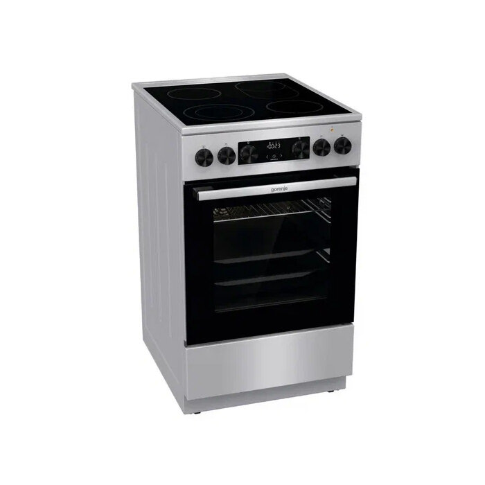 Электрическая плита Gorenje GECS5C70XA, 4 конфорки, электрическая духовка, 70 л