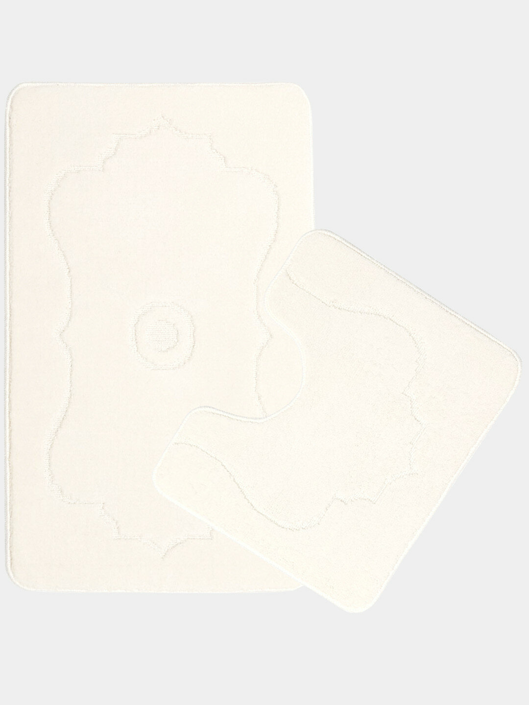 фото Набор ковриков для ванной и туалета 100*60+60*50 см. Сливочные камни