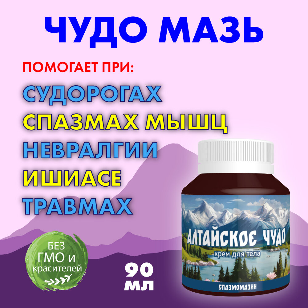 Чудо мазь от боли в мышцах, судорог и отеков «Спазмомазин»