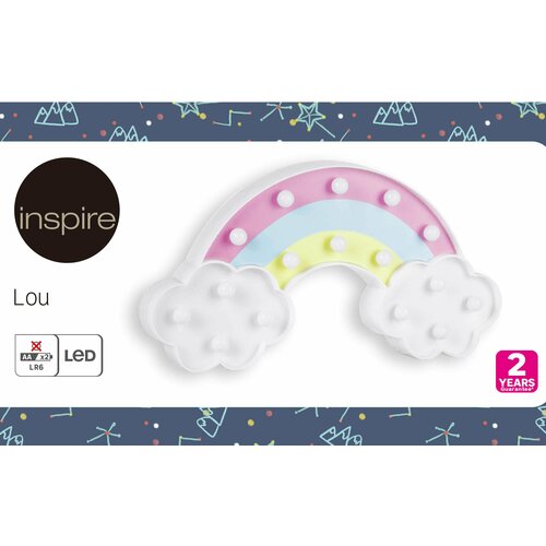 Ночник светодиодный Inspire Lou радуга на батарейках 2200₽