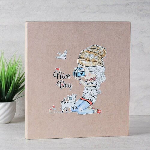 Фотоальбом 150 фото 10х15см бежевый фон 1300₽