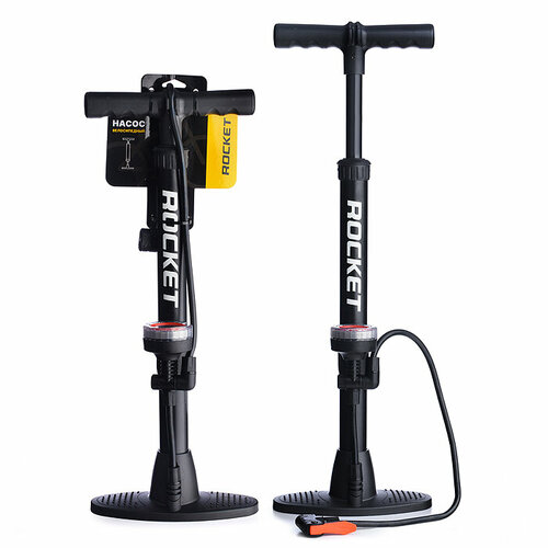 Насос велосипедный ручной Rocket Т-образная ручка монометр AVFV 1401₽