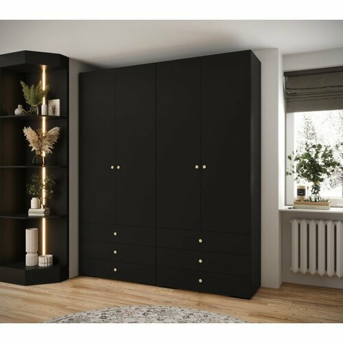 Шкаф распашной Лорена - 46 Черный 44790₽