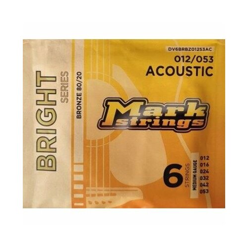 Струны для акустической гитары Markbass Bright Series DV6BRBZ01253AC
