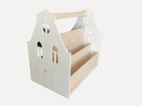 Изображение товара Дизайнерская полка для книг на колесах по Монтессори. Амстердам