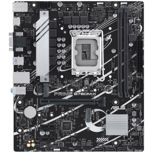 Материнская плата Asus PRIME B760M-K Socket1700 B760 mATX2xDDR52M2 PCI-E162PCI-E HDMI VGA PC8000 1304200₽