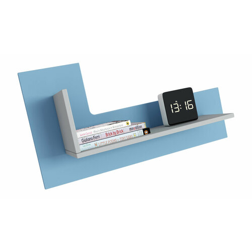 Полка книжная Polini kids Mirum 3L 600 серый-голубой 1250₽