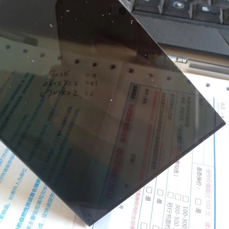 Прозрачный черный пластиковый лист акриловая доска органическое стекло полиметилметакрилат 1 мм 3 мм 8 мм толщина 200*200 мм 3mm