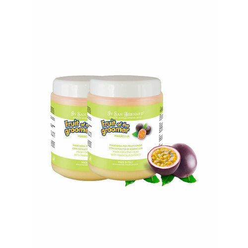 Маска Iv San Bernard Fruit of the Groomer Maracuja, восстанавливающая для длинной шерсти с протеинами 1 л х 2шт.