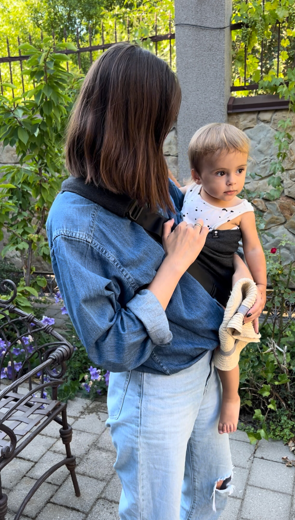 фото Детская переноска слинг хоп Matakai Iki чёрный