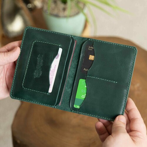 Документница для автодокументов Konkovstudio, зелeный