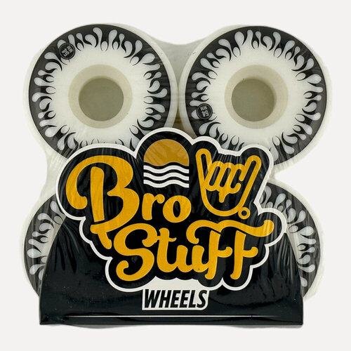 Изображение товара Колеса для скейтборда BroStuff flame white black, размер 54мм, жесткость 102a