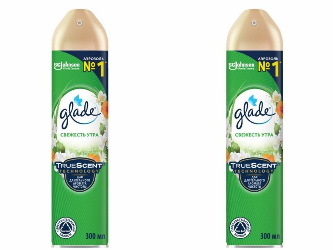 Glade освежитель-аэрозоль свежесть утра 300 мл2 шт