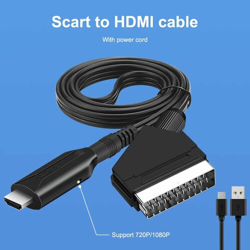 Wiistar SCART в HDMI конвертер 720P/1080P, Scart to HDMI, Scart to HDMI