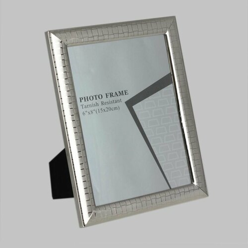 Фоторамка металлическая 10х15 серебристая