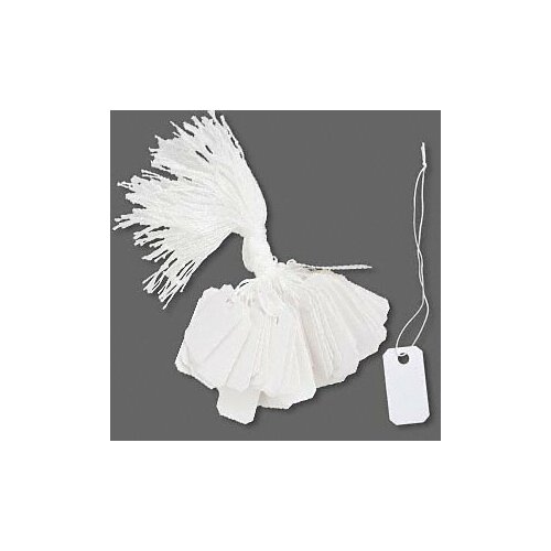 Ценники ювелирные 25х13мм картон с нитью белые 10 шт 558₽