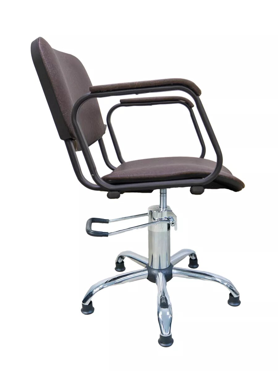 Кресло парикмахерское Kontakt пятилучие коричневое — фото 1