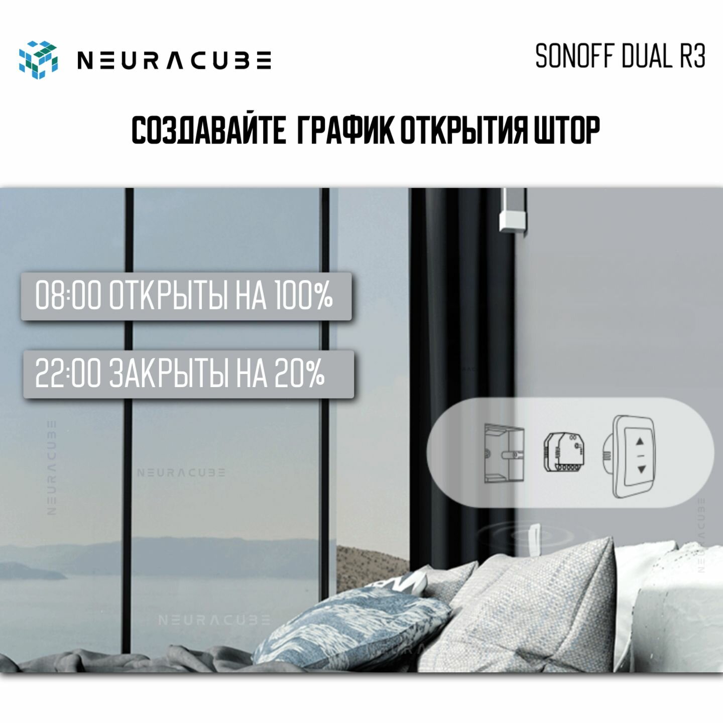Умное двухканальное WiFi Реле Sonoff DUALR3, 15А/3300Вт (Работает с Алисой) — фото 1