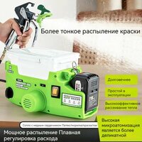 Портативный краскораспылитель, безвоздушный бесщеточный двигатель с одной батареей
