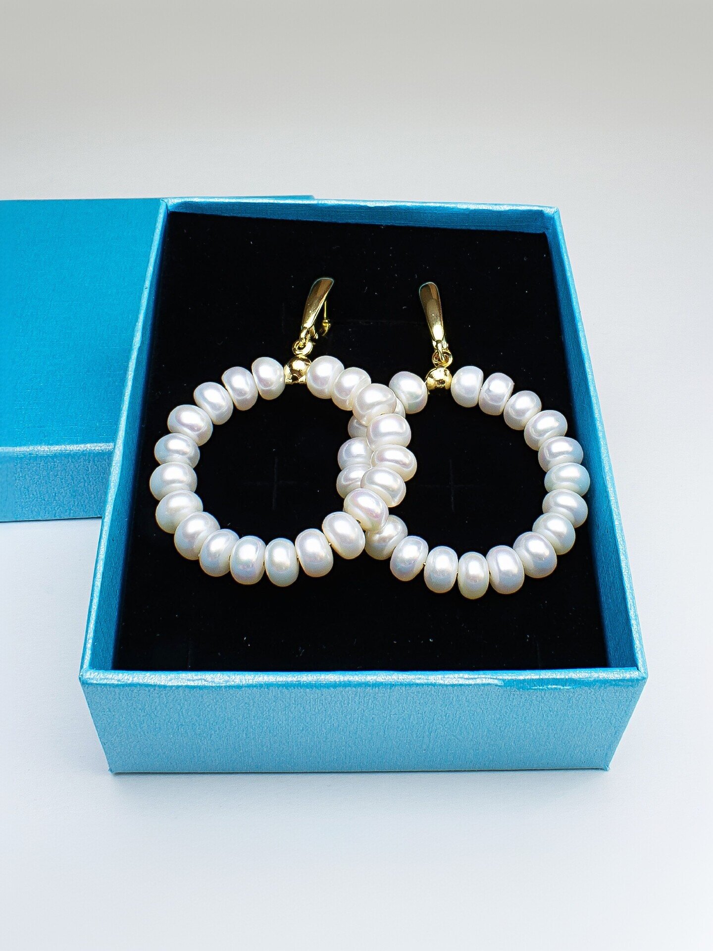 Серьги с подвесками, конго JEWELRY A VENTO, жемчуг пресноводный культивированный, размер 53 мм, белый — фото 1