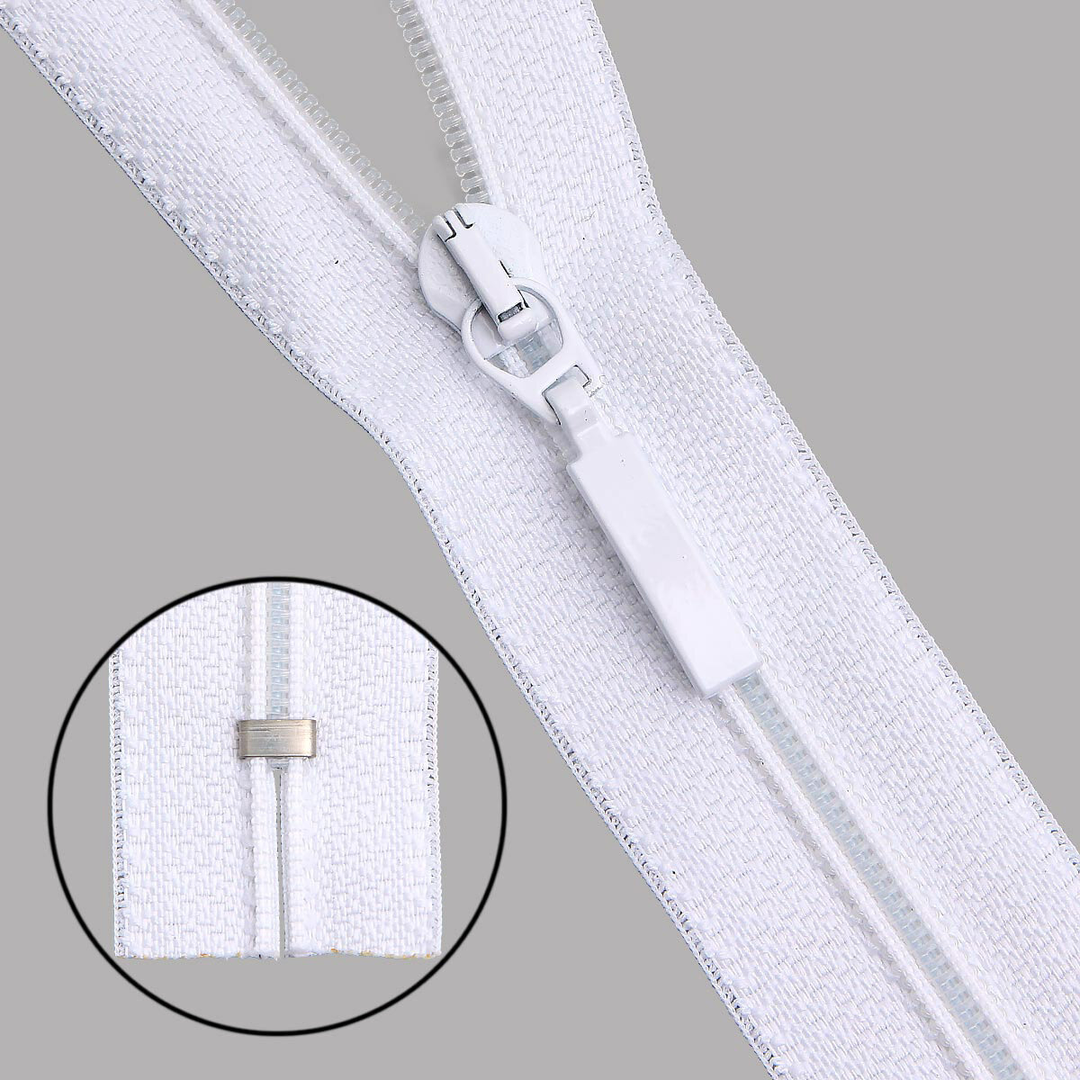 Молния спиральная неразъемная 18 см, 10 шт, Т6, ARTA (501 белый)