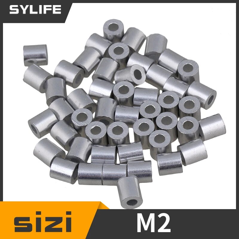 Круглый Алюминиевый зажим для проволочного троса 2 мм 50 шт.