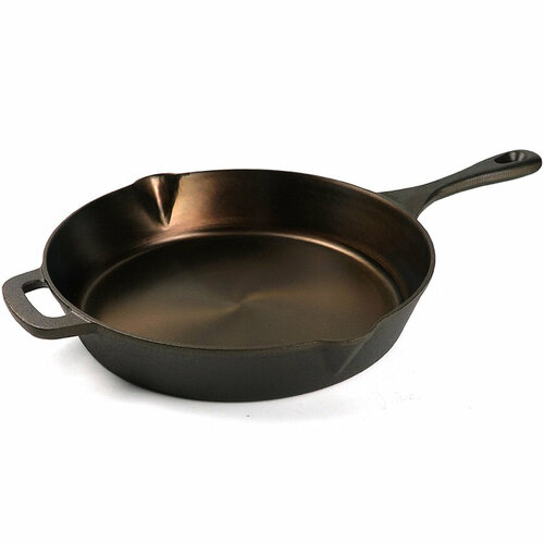 Чугунная сковорода с двумя ручками и масляной полировкой 30 см коричневый серия Brasen Liberty Jones LJ0000378 6885₽