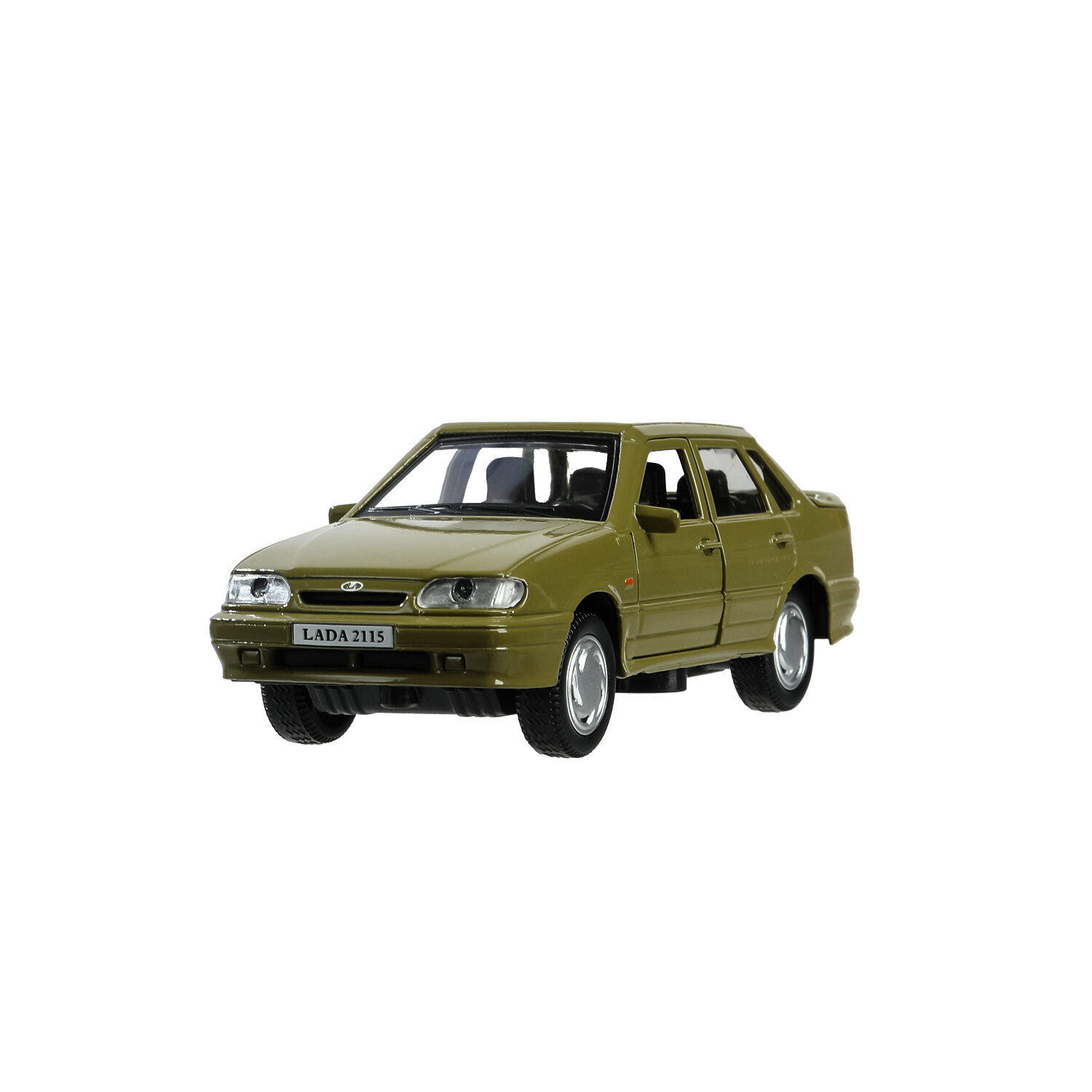 Машинка для мальчика металлическая Lada-2115 Самара 12 см, серо-зеленый, Технопарк