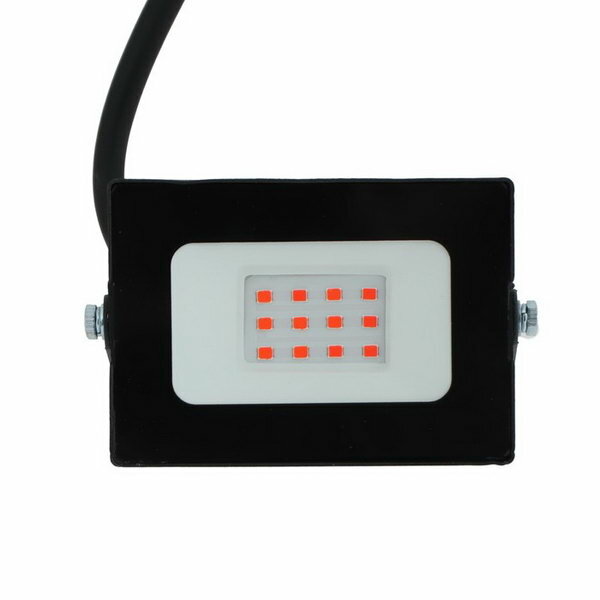 Светодиодный прожектор 10W красный свет IP65 VOLPE UL-00005810 ULF-Q513 220-240В BLACK