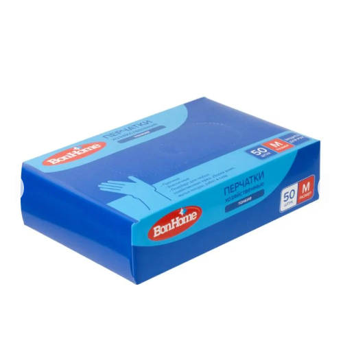Перчатки хозяйственные, BonHome, 50 шт, размер L