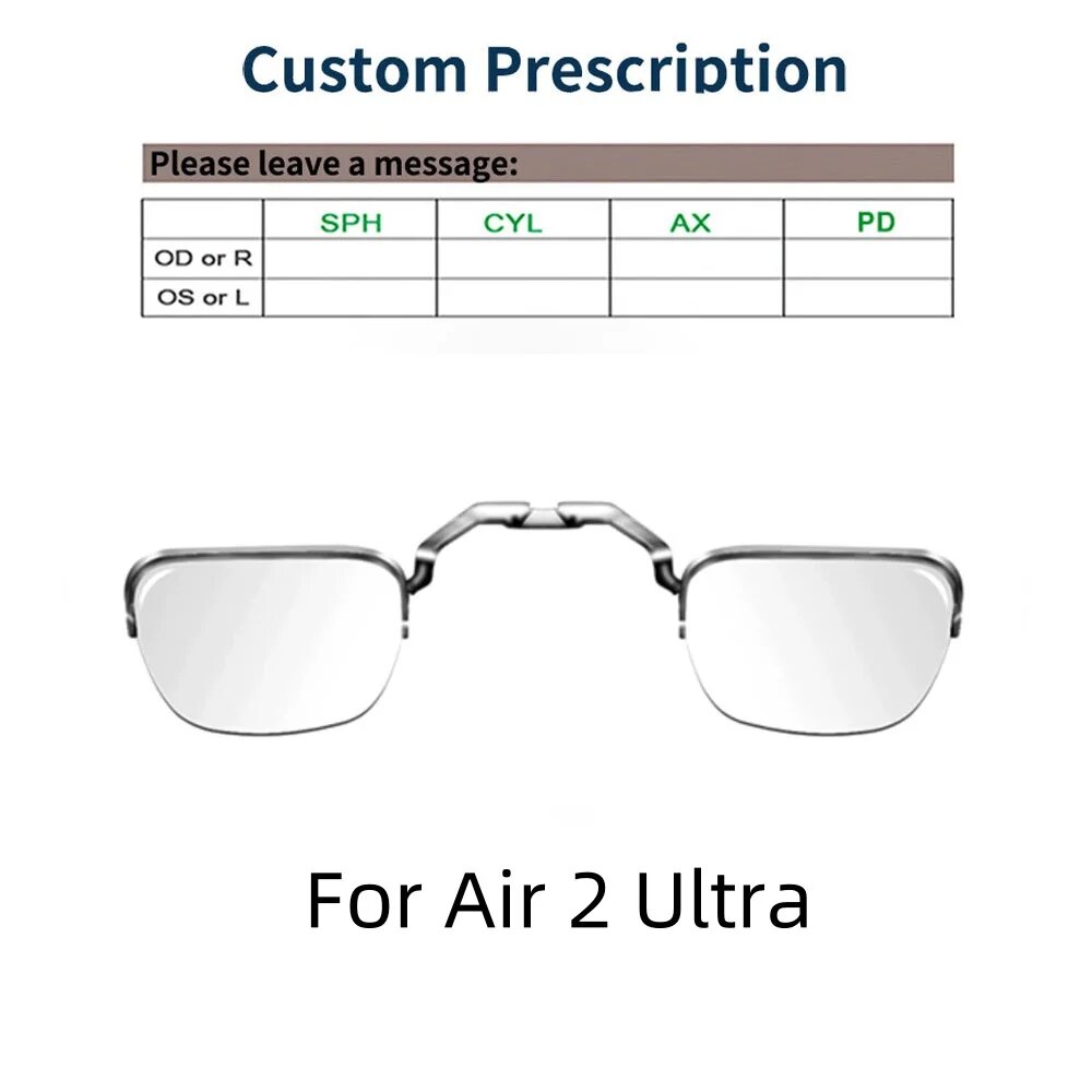 Xreal Air/Air2/Pro/Ultra/One линзы для близорукости омни-ин, For Air2 Ultra, Унисекс
