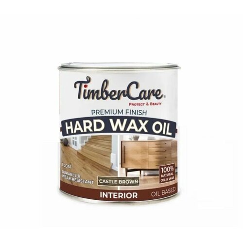 фото Защитное масло с твердым воском timbercare hard wax oil, темно-коричневый/ castel brown, 0,75л