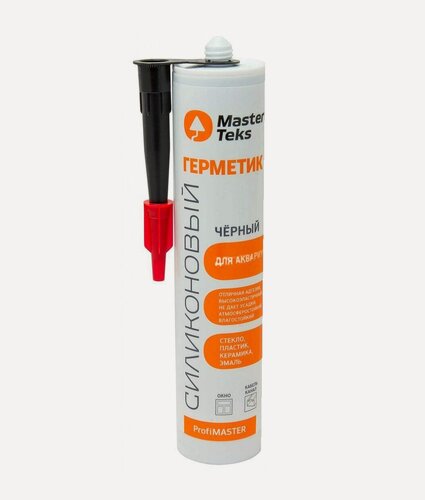 Изображение товара Герметик MasterTeks PM силиконовый, для аквариумов, черный, 290 мл