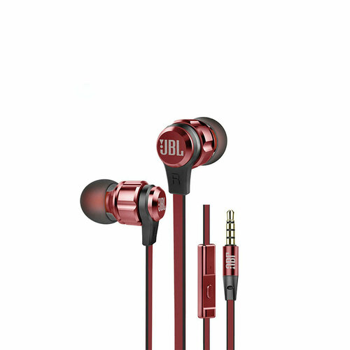 JBL T180 A Проводные наушники-вкладыши с микрофоном mini jack 35mm REDкрасный 1444₽