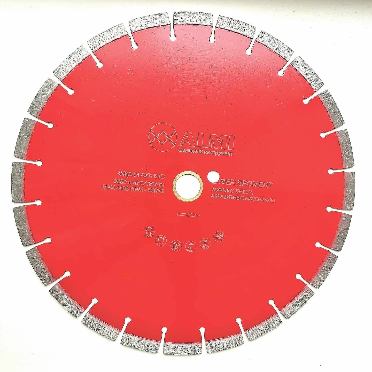 Сегментный лазерный диск (АКК) 350D-40L-3.2T-12W-25.4/32Н STANDART