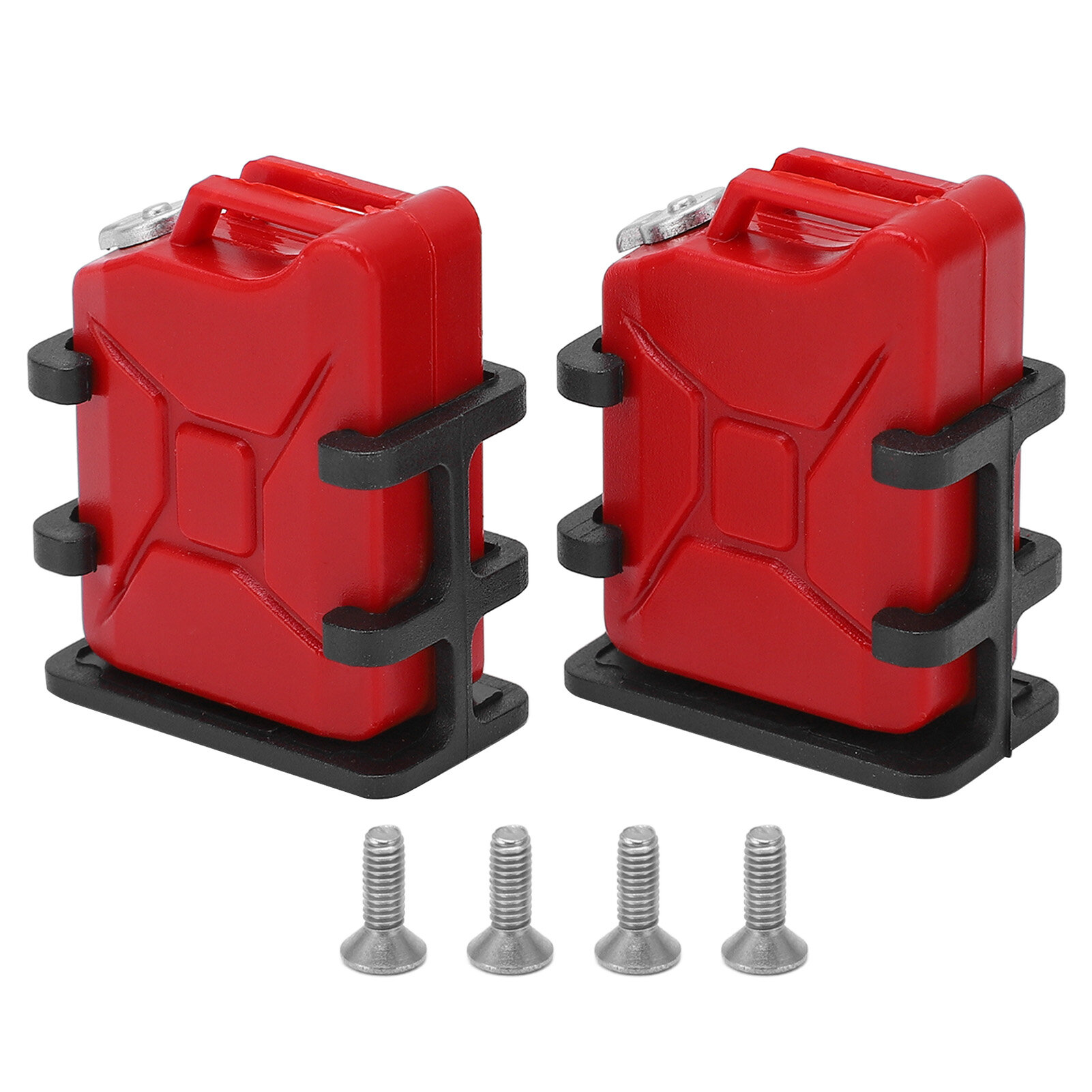 1 Pair RC Car Simulated Fuel Tank Mount Mini Oil Can for 1/8 1/10 Crawler Decoration Accessory Red