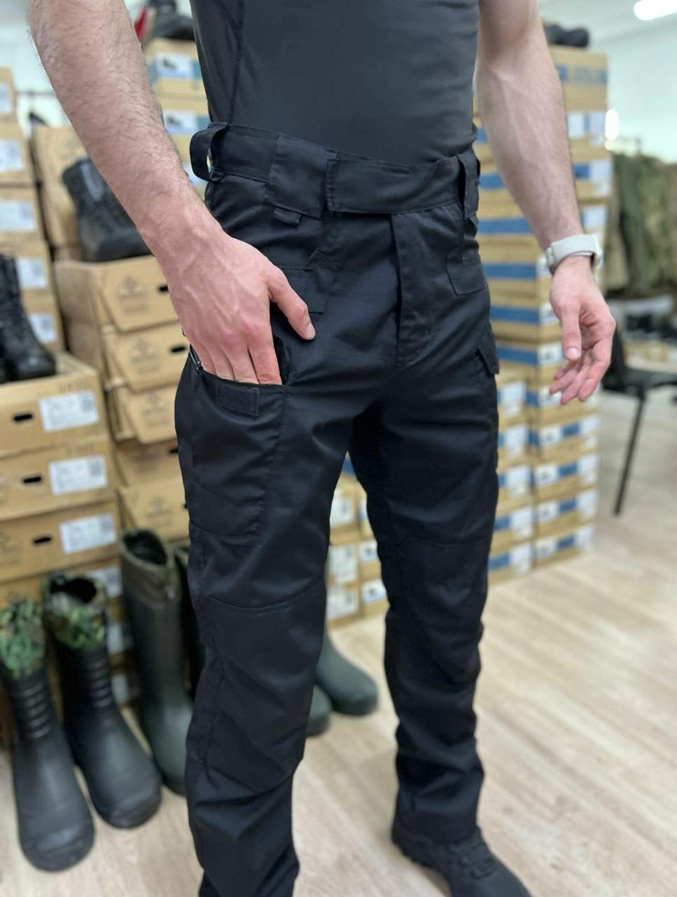 Брюки спортивные ГОРЕЦ, размер 56-58/170-176, черный — фото 1