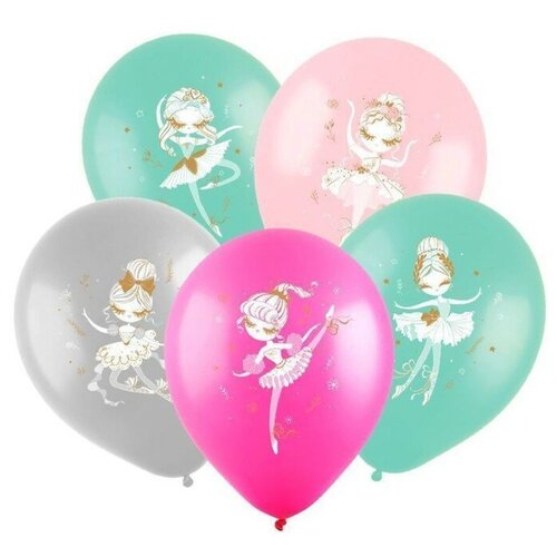 фото Шар латексный 12" «балерины», пастель, 2-сторонний., набор 100 шт., виды микс веселуха
