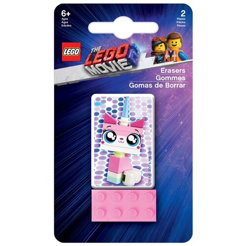 LEGO Набор ластиков Movie 2 Unikitty 2 шт. розовый/белый