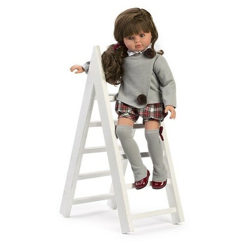 Кукла Asi Пепа - 57 см (в серой кофточке с помпонами, шортиками в клетку и гетрами)