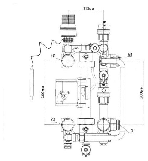 Насосно-смесительный узел TIM JH-1033 для теплого пола - фотография № 19