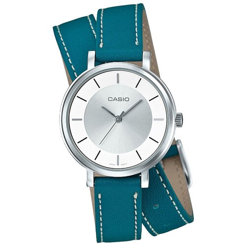 Наручные часы CASIO Collection LTP-E143DBL-3A, зеленый, серебряный наручные часы casio analog серебряный синий