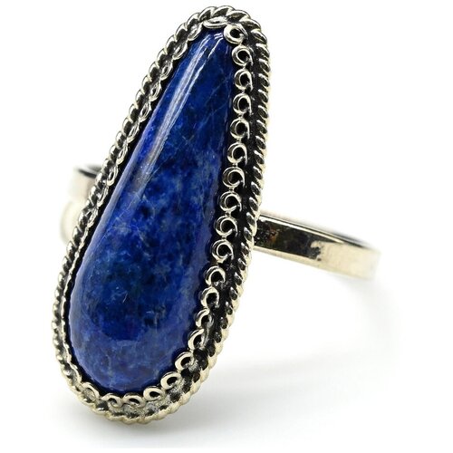 Кольцо Радуга Камня, лазурит, размер 18.5, бирюзовый, синий кольцо радуга камня лазурит размер 18 бирюзовый синий